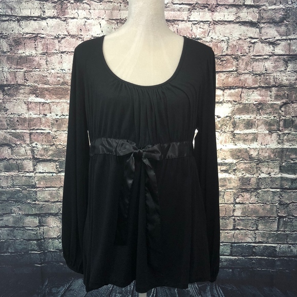 august silk Tops - August Silk Options Women’s Black Baby Doll Top